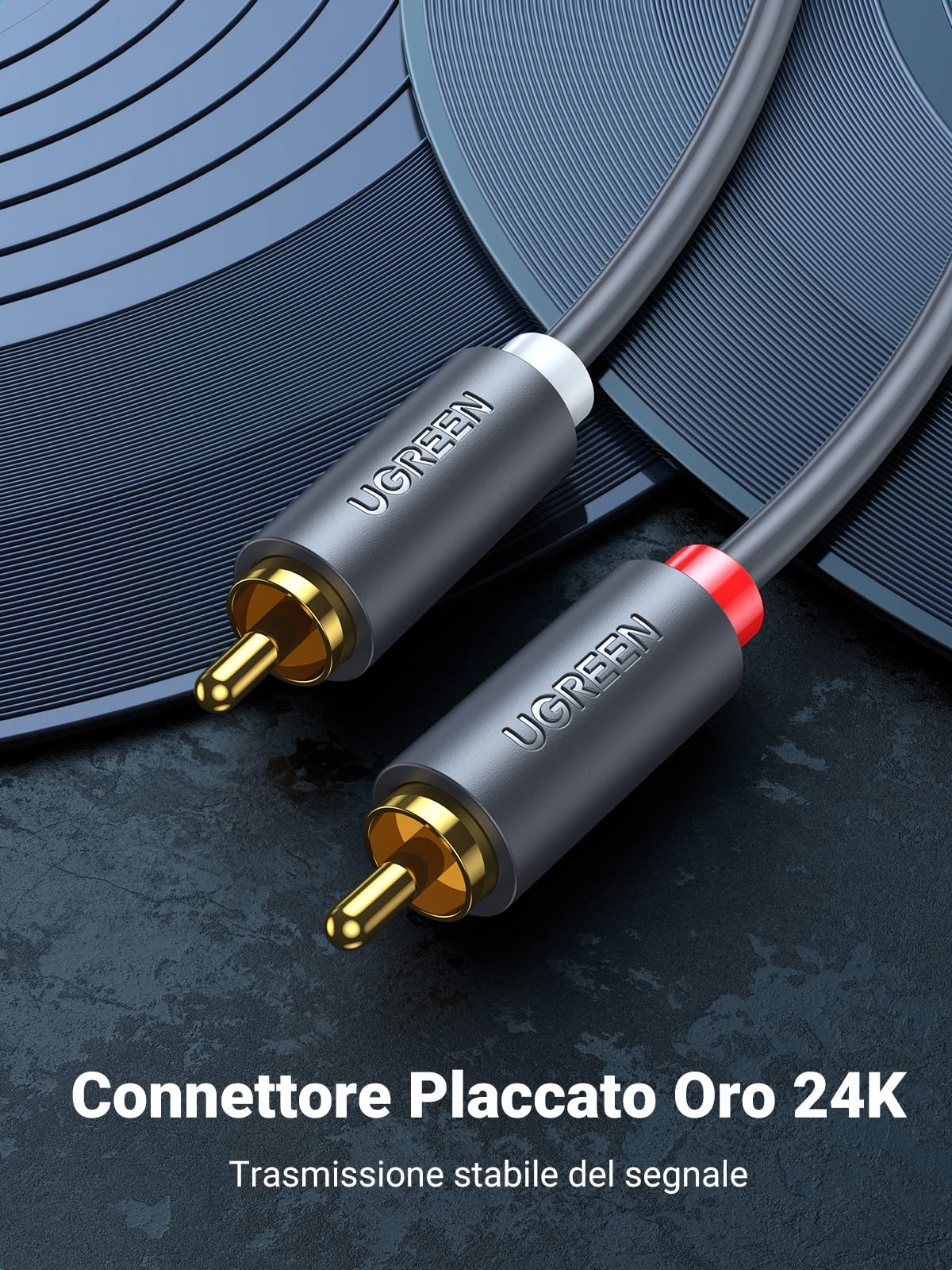 ugreen-cavo-rca-stereo-2rca-maschio-2m-oro-per-hi-fi-e-home-theater image 4