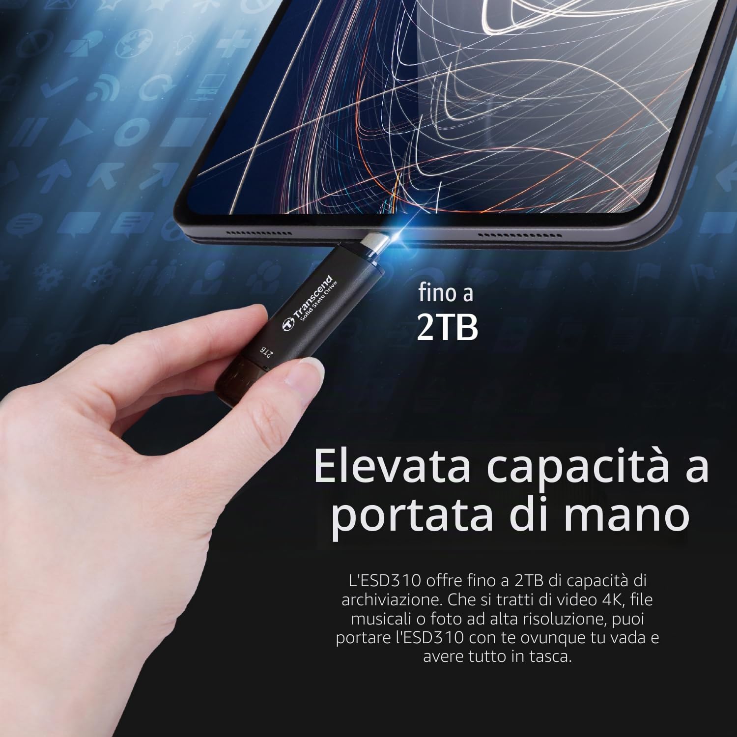 transcend-esd310s-ssd-portatile-512gb-usb-10gbps-type-a-type-c-argento image 4