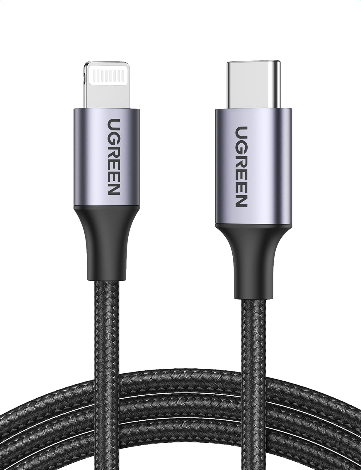 ugreen-cavo-usb-c-a-lightning-mfi-1m-ricarica-rapida-pd-18w-in-nylon image 1