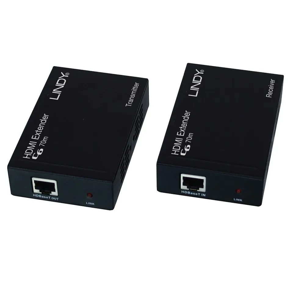 lindy-hdbaset-extender-hdmi-e-ir-cat-6-70m-4k-30hz image 1