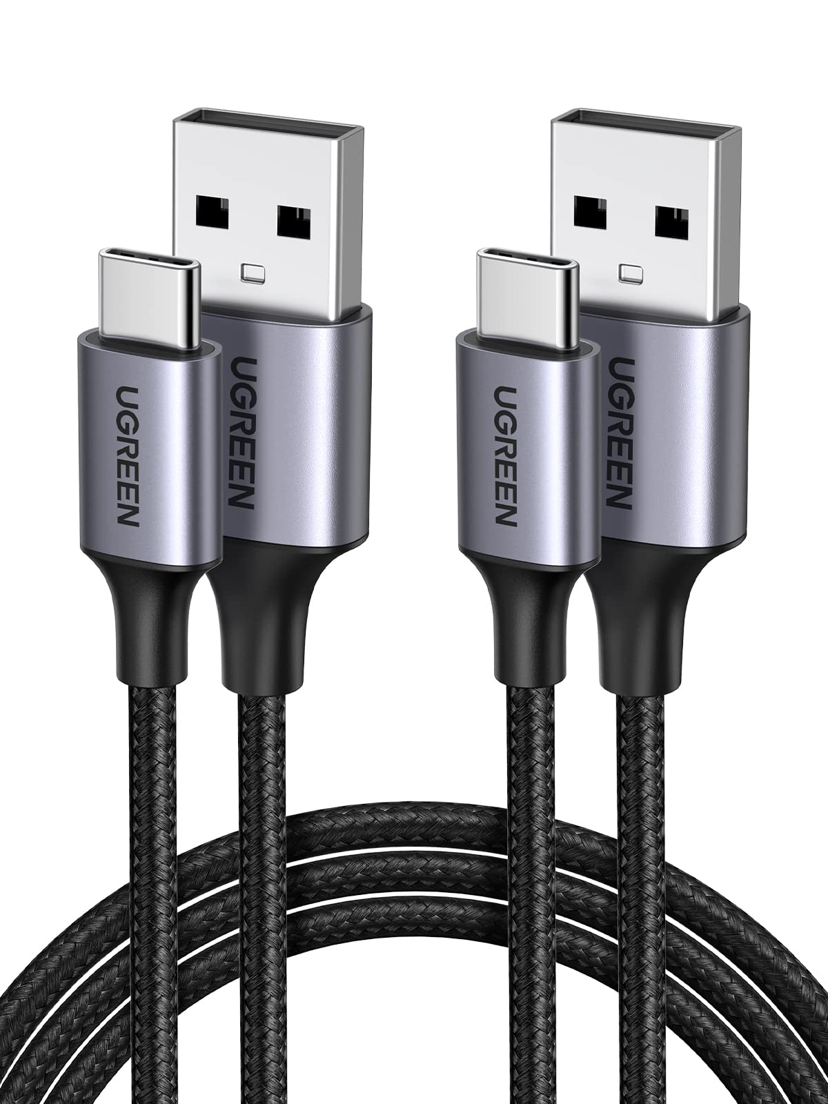 ugreen-cavo-usb-a-a-usb-c-3a-qc3-0-0-5m-nylon-2-pezzi image 1