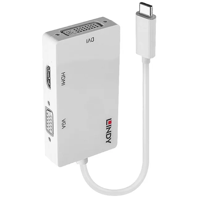 lindy-convertitore-usb-3-1-tipo-c-a-triplo-display-hdmi-dvi-vga image 1