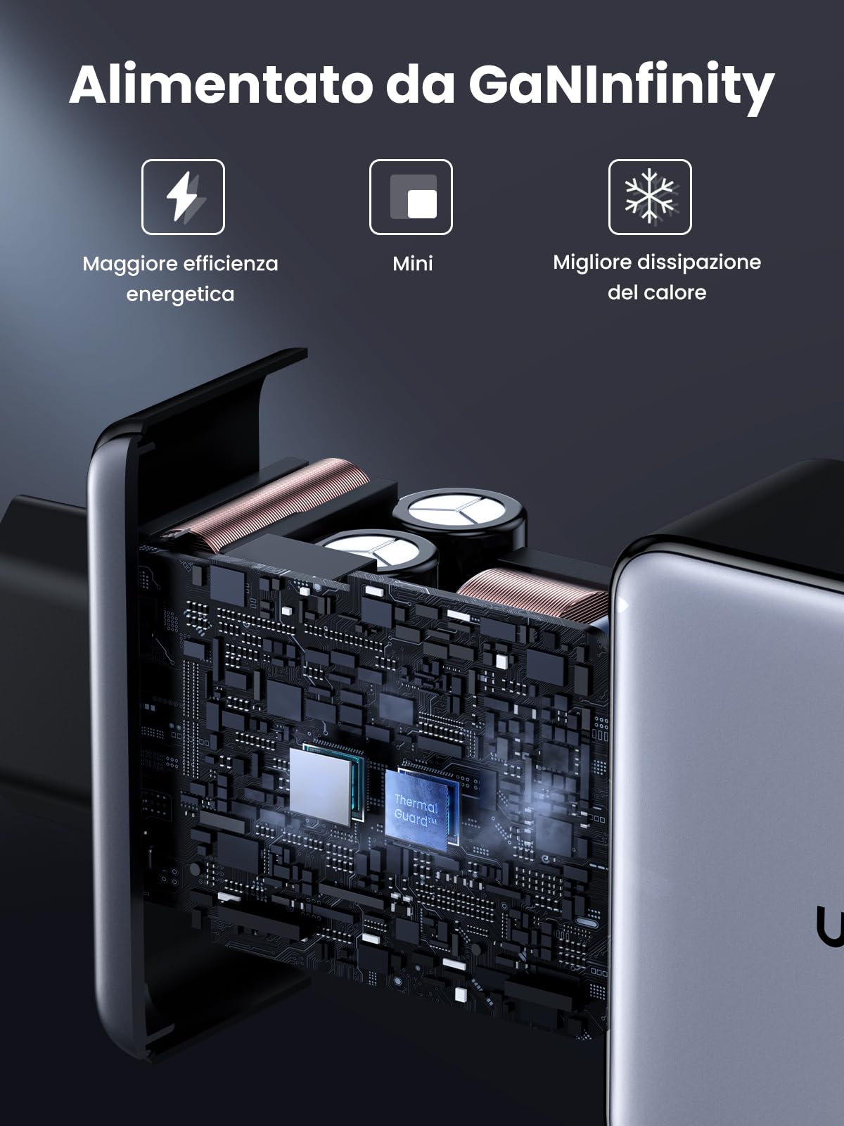 ugreen-nexode-160w-caricatore-usb-c-ganinfinity-4-porte-pd-3-1-pps-45w image 5