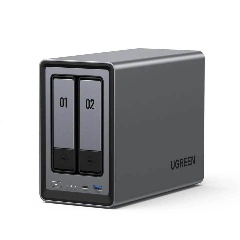 ugreen-nasync-dxp2800-nas-2-vani-intel-n100-2-5gbe-8gb-ddr5-senza-hdd image 1
