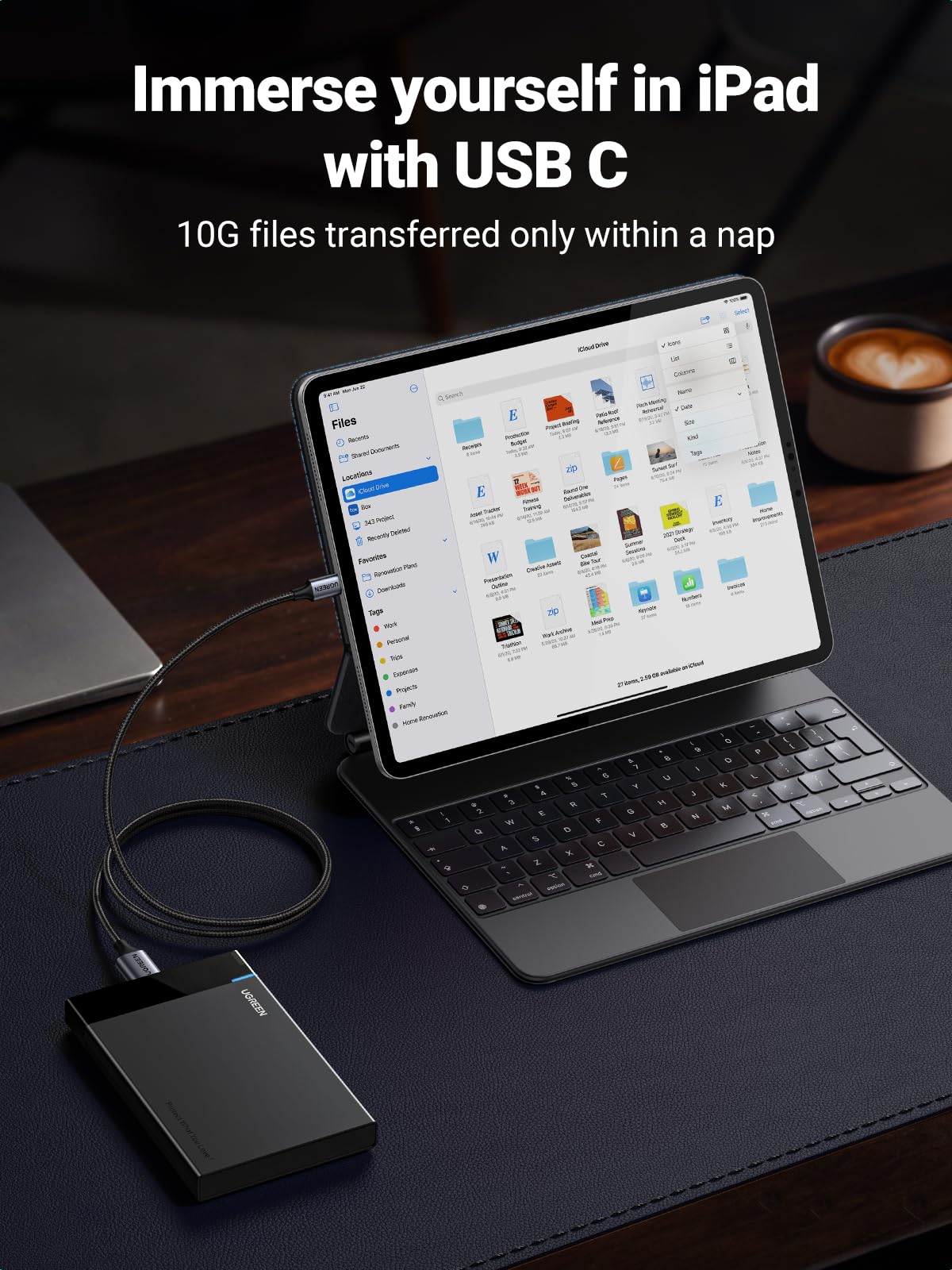 ugreen-cavo-usb-c-a-micro-usb-3-0-10gbps-0-5m-per-ssd-e-hard-disk-esterni image 8