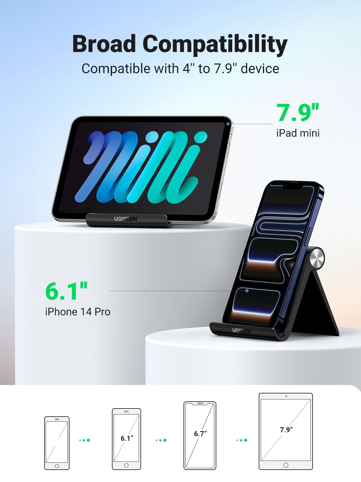 ugreen-supporto-da-tavolo-per-cellulare-e-tablet-4-7-9-regolabile-nero image 4