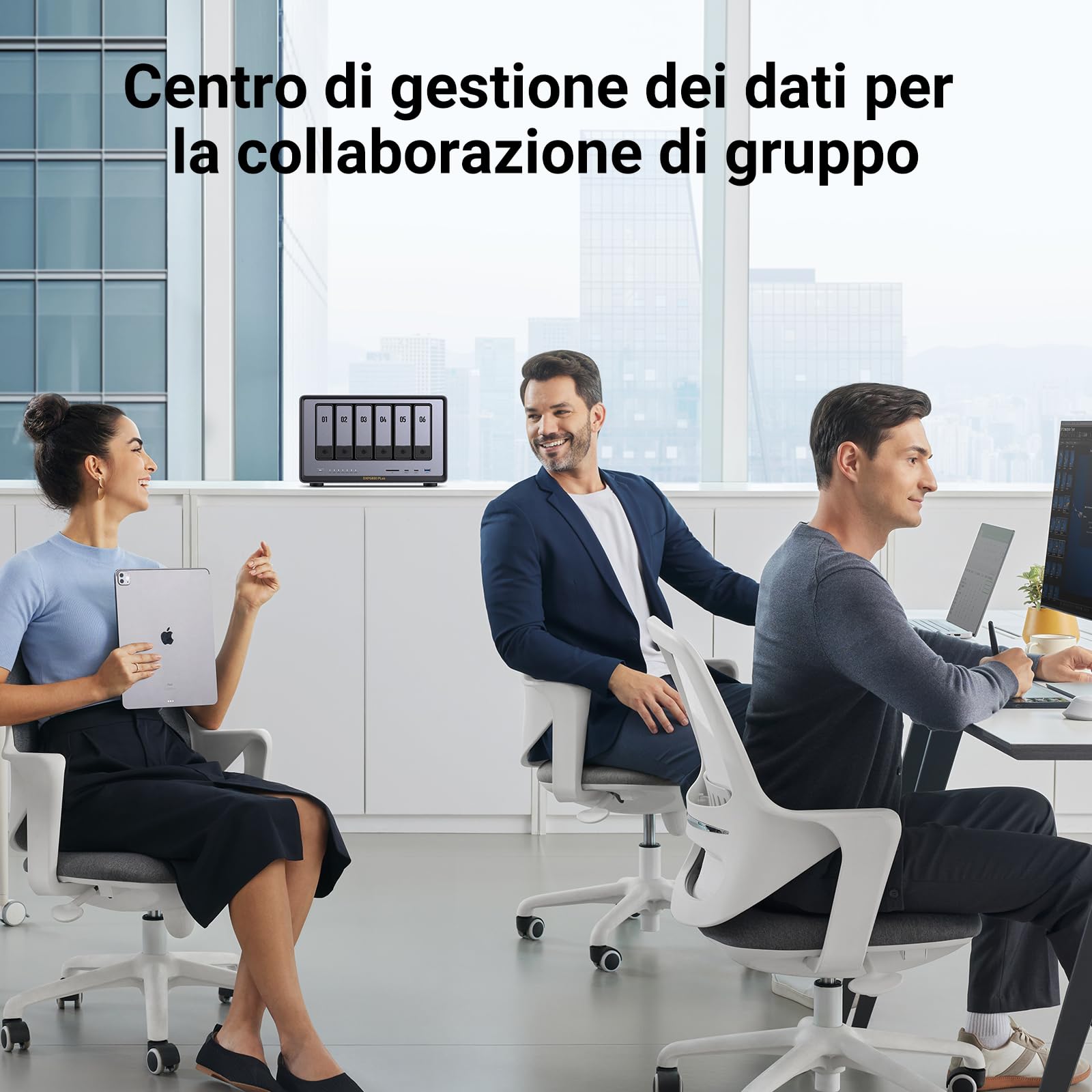 ugreen-nasync-dxp6800-plus-nas-6-vani-intel-core-i3-1215u-10gbe-senza-hdd image 7