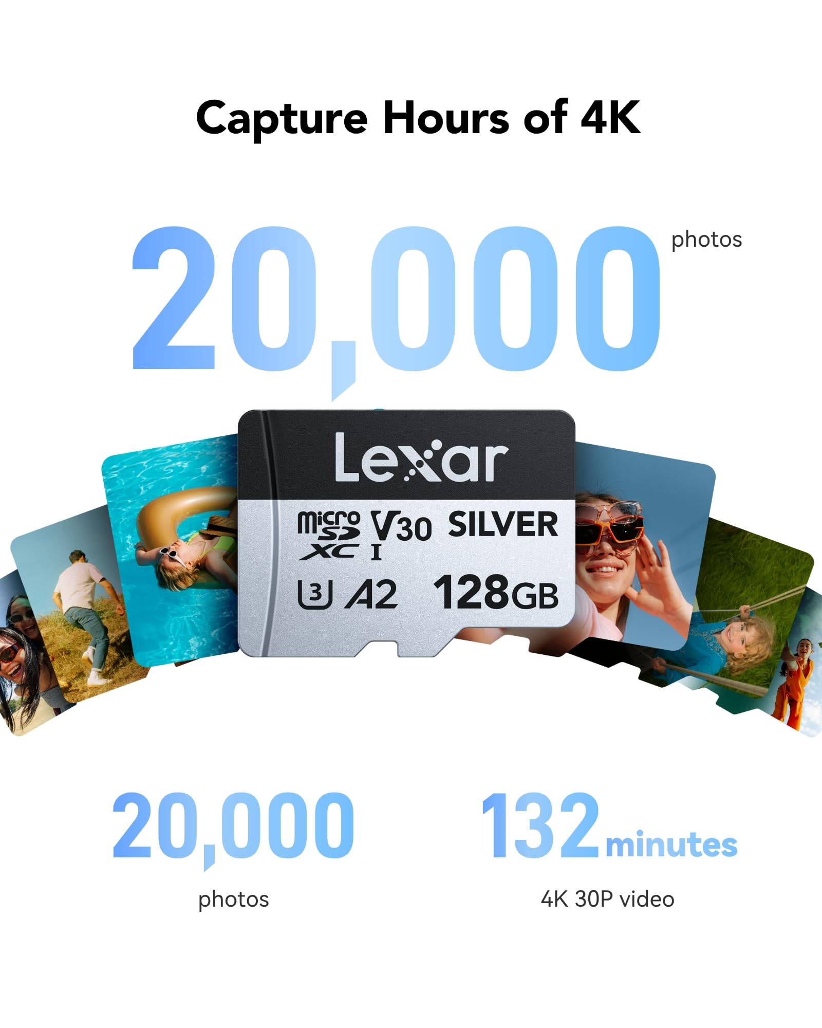 lexar-silver-microsd-128-gb-u3-v30-fino-a-205-mb-s-per-4k-60fps image 5