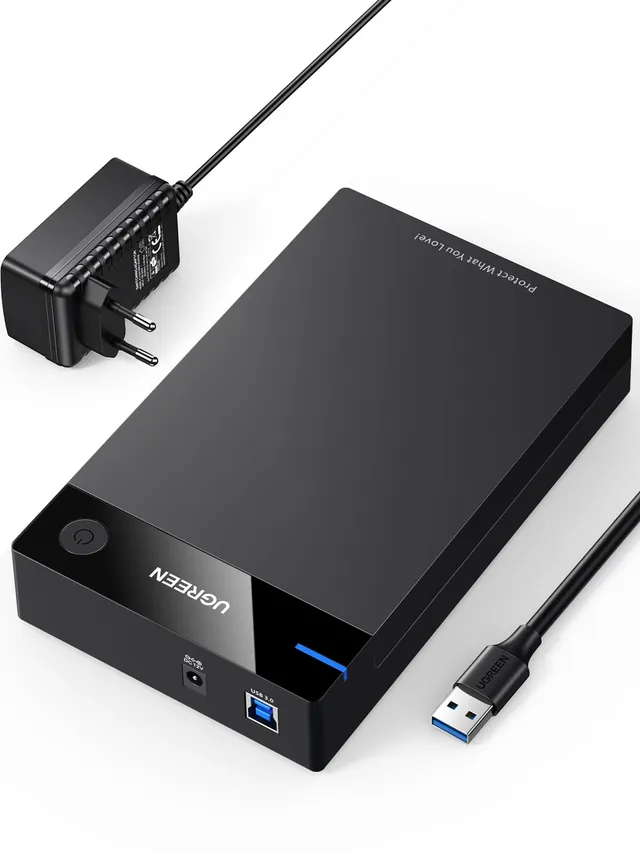 ugreen-case-esterno-3-5-usb-3-0-uasp-5gbps-per-hdd-ssd-sata-fino-a-20tb-con-alim image 1