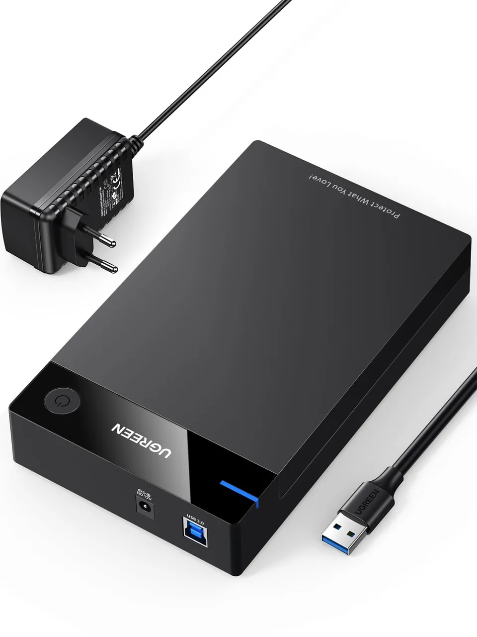 ugreen-case-esterno-3-5-usb-3-0-uasp-5gbps-per-hdd-ssd-sata-fino-a-20tb-con-alim image 1