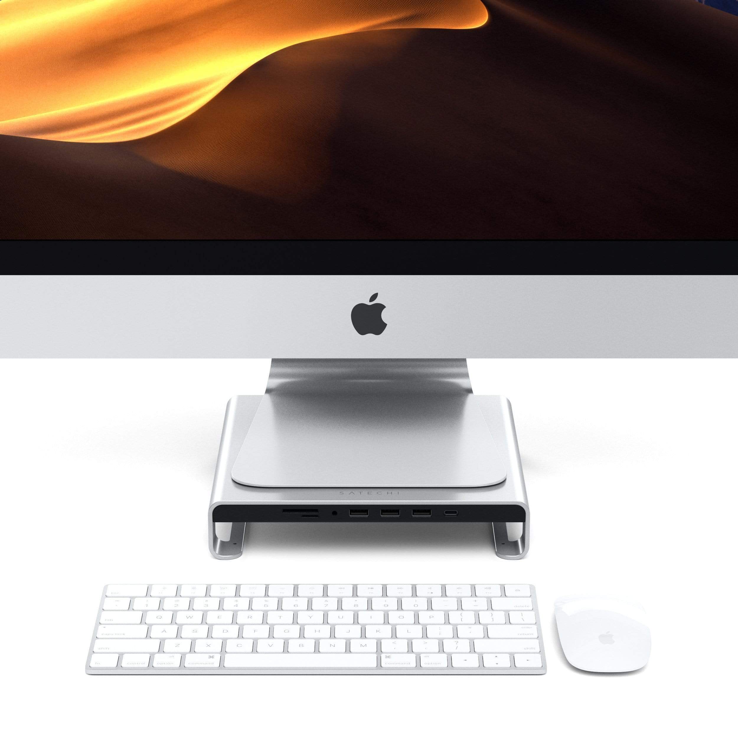 satechi-type-c-aluminum-monitor-stand-hub-per-imac image 2