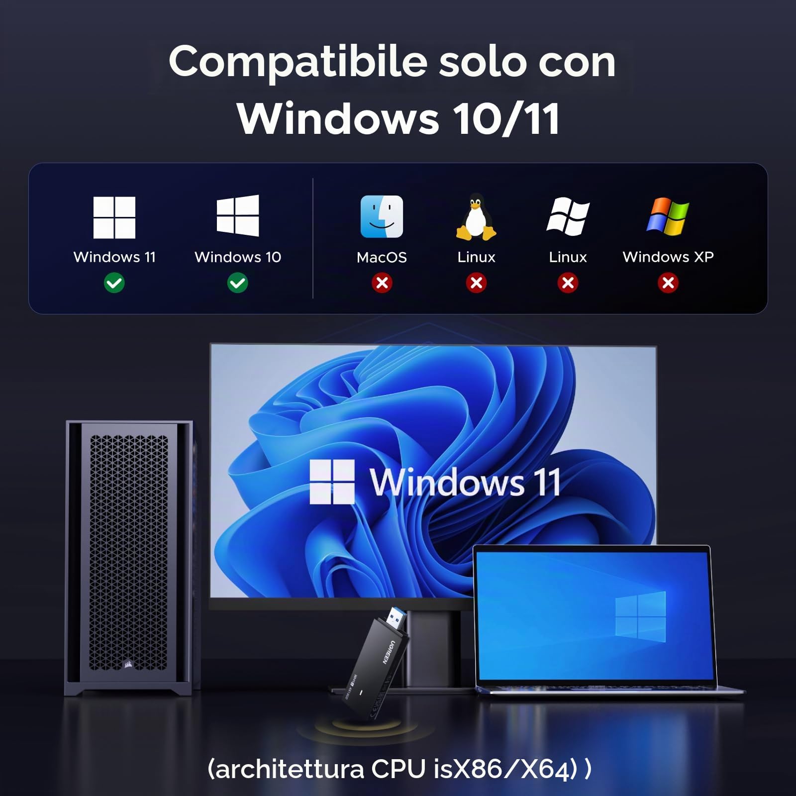 ugreen-chiavetta-usb-wifi-6-ax1800-adattatore-usb image 5