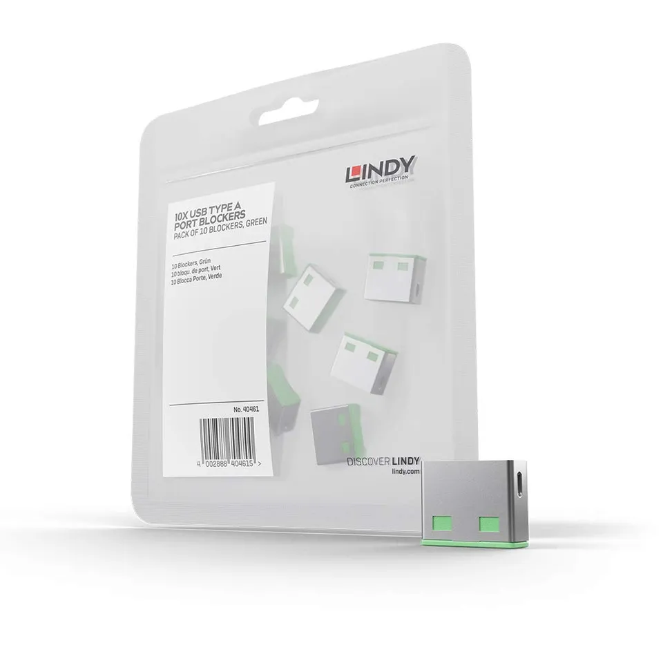 lindy-blocco-porte-usb-verde-pro-series-serrature-addizionali image 1