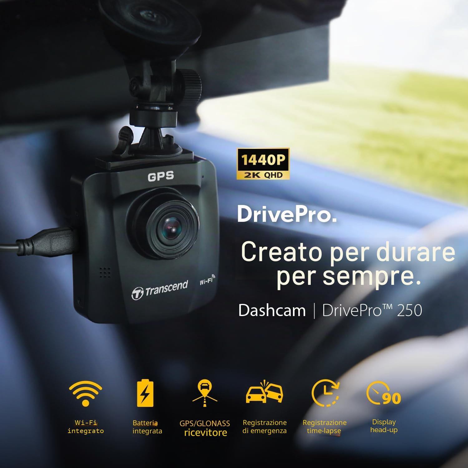 transcend-drivepro-250-dashcam-gps-full-hd-60fps-microsd-64gb image 3