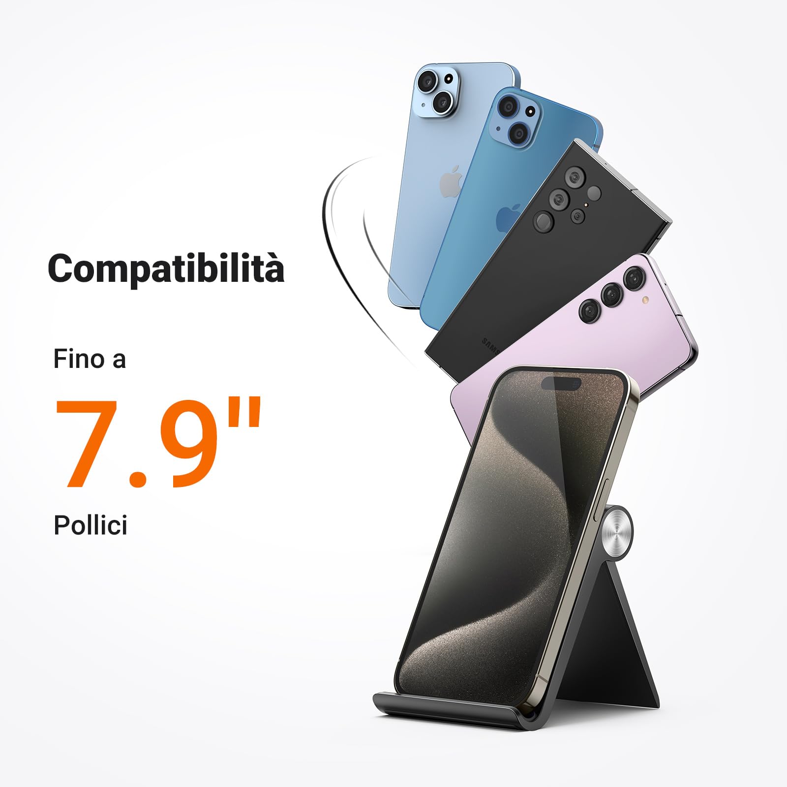 ugreen-supporto-telefono-da-tavolo-in-alluminio-regolabile-100-nero image 4
