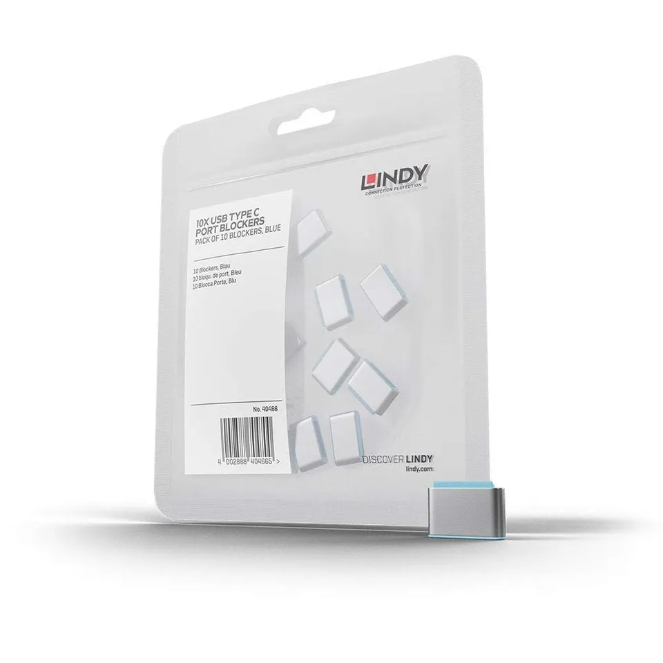 lindy-blocca-porte-usb-tipo-c-senza-chiave-10-pezzi-blu image 1