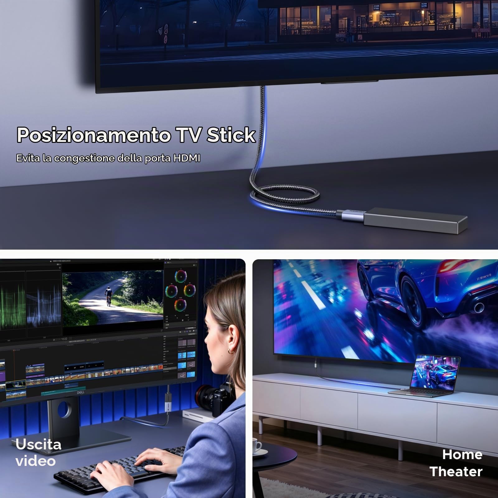 ugreen-cavo-prolunga-hdmi-2-1-maschio-femmina-8k-60hz-4k-240hz-48gbps-1m image 3