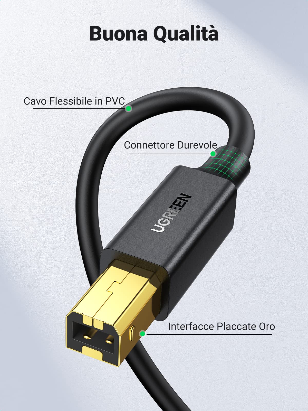 ugreen-cavo-stampante-usb-2-0-a-a-tipo-b-maschio-1-5m-480-mbps image 4
