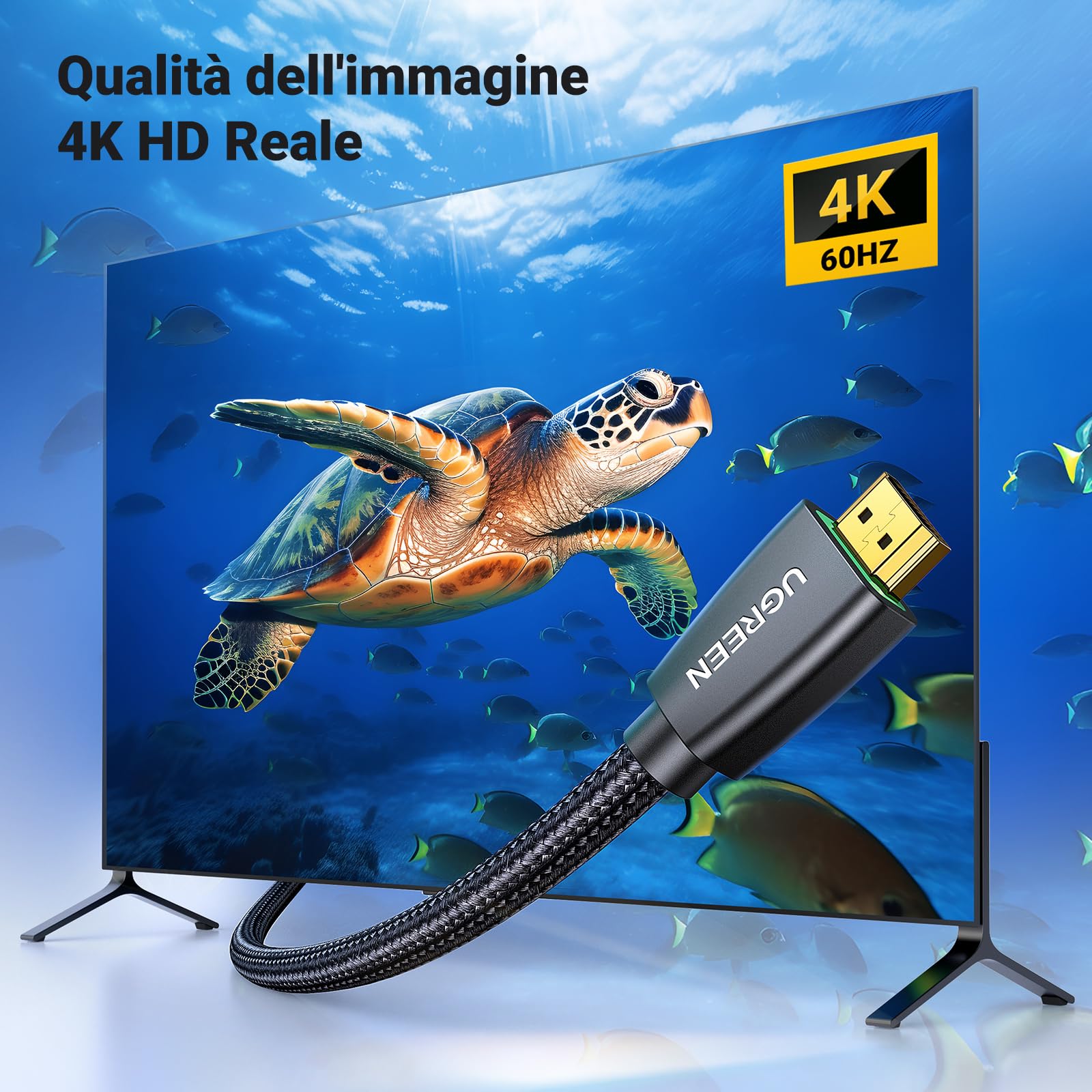 ugreen-cavo-hdmi-2-0-4k-60hz-18gbps-2m-nylon image 2