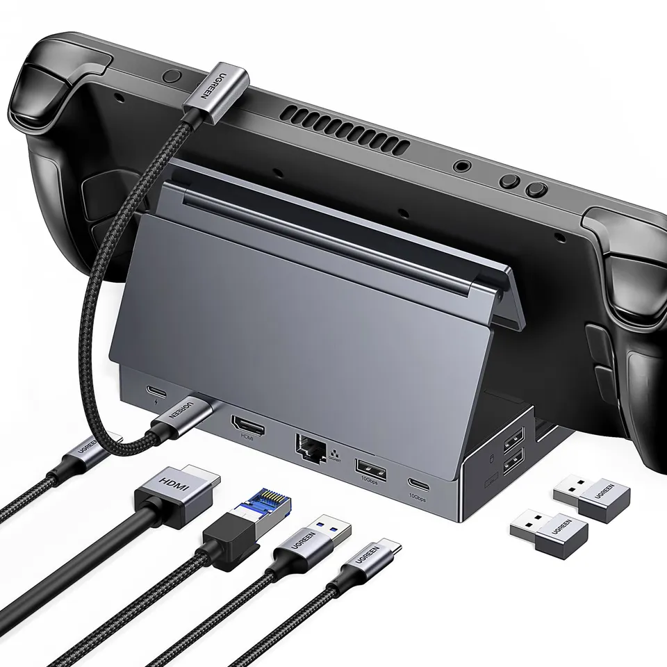 ugreen-docking-station-9-in-1-usb-c-con-supporto-per-steam-deck-rog-ally-legion- image 1