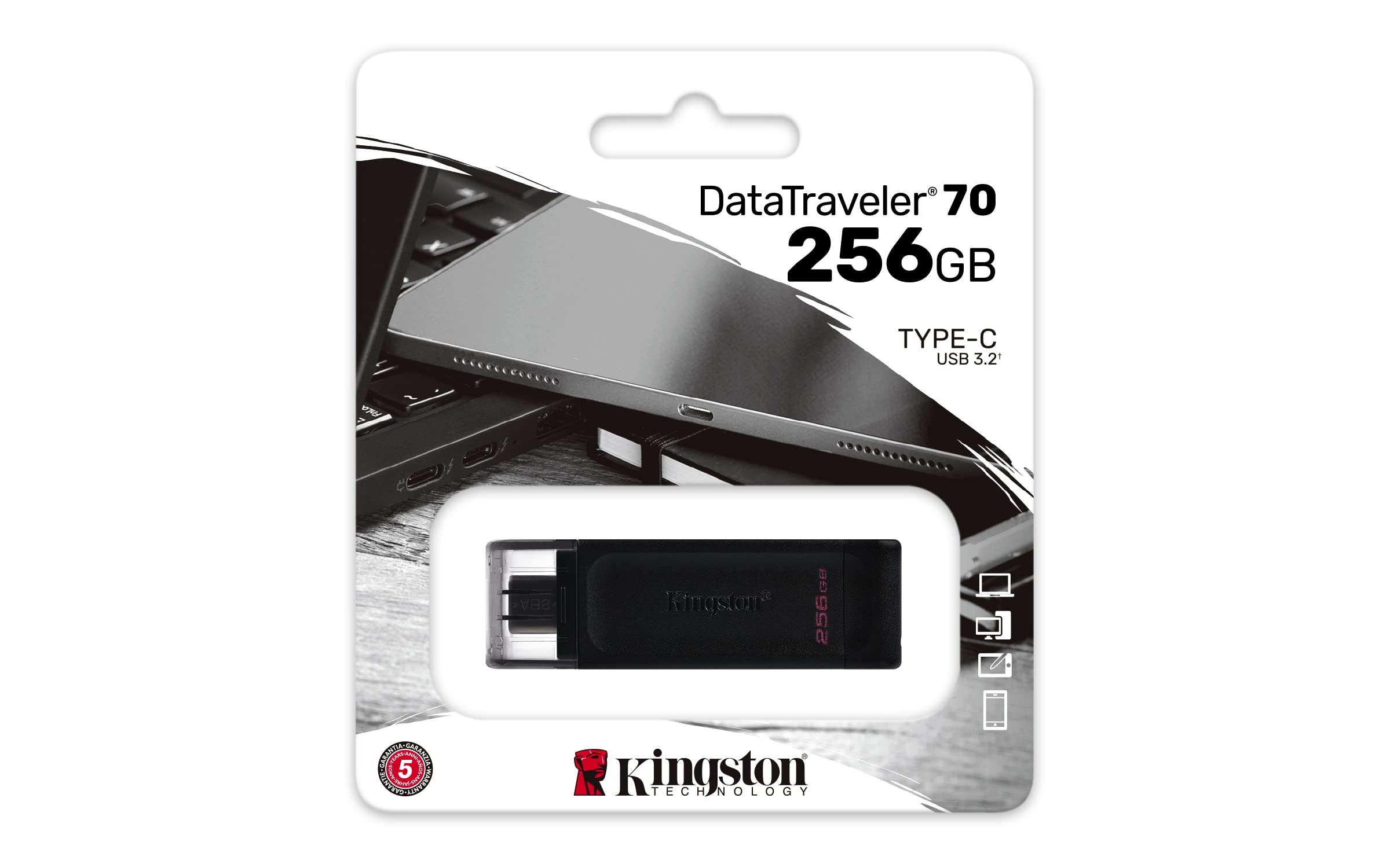 kingston-datatraveler-70-dt70-256gb-chiavetta-usb-c-nero image 5