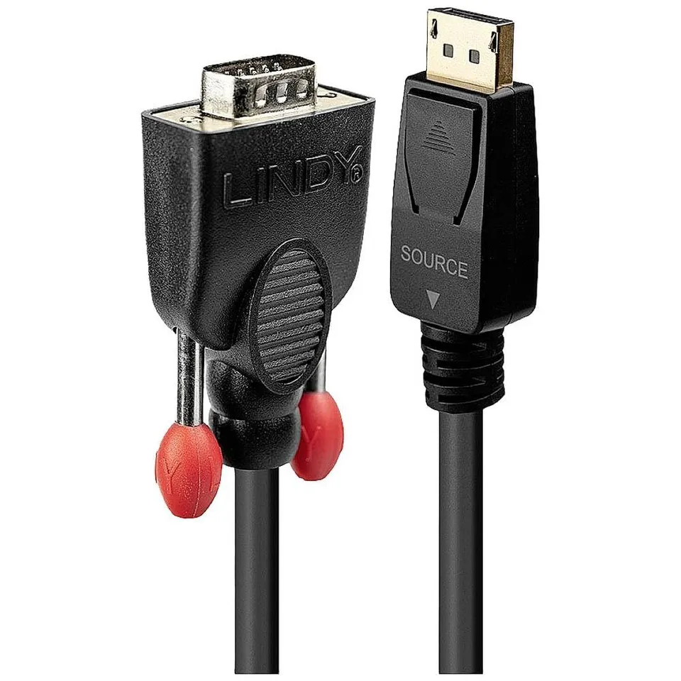 lindy-cavo-adattatore-displayport-a-vga-3-m-black-line image 1