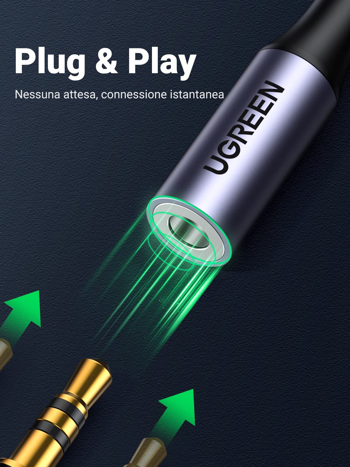 ugreen-adattatore-usb-c-a-jack-3-5mm-grigio-per-xiaomi-huawei-oneplus image 7