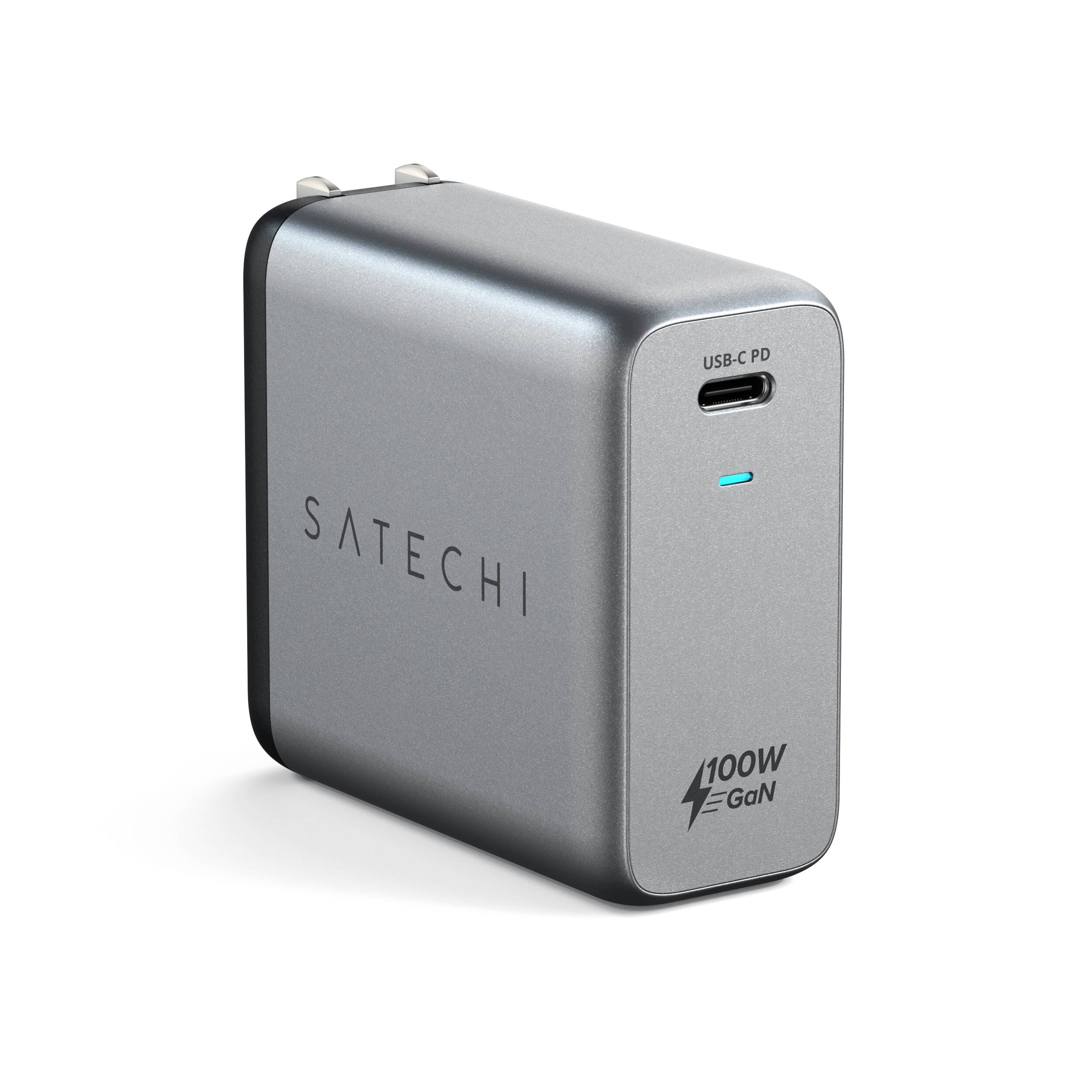 satechi-100w-usb-c-pd-wall-charger-gan-con-spina-europea-pieghevole image 1