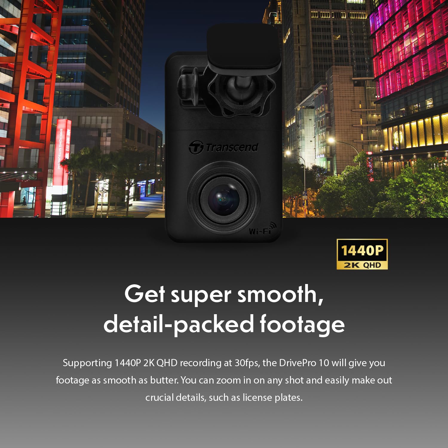 transcend-drivepro-10-dashcam-senza-lcd-64gb-ts-dp10a-64g-2k-qhd image 6