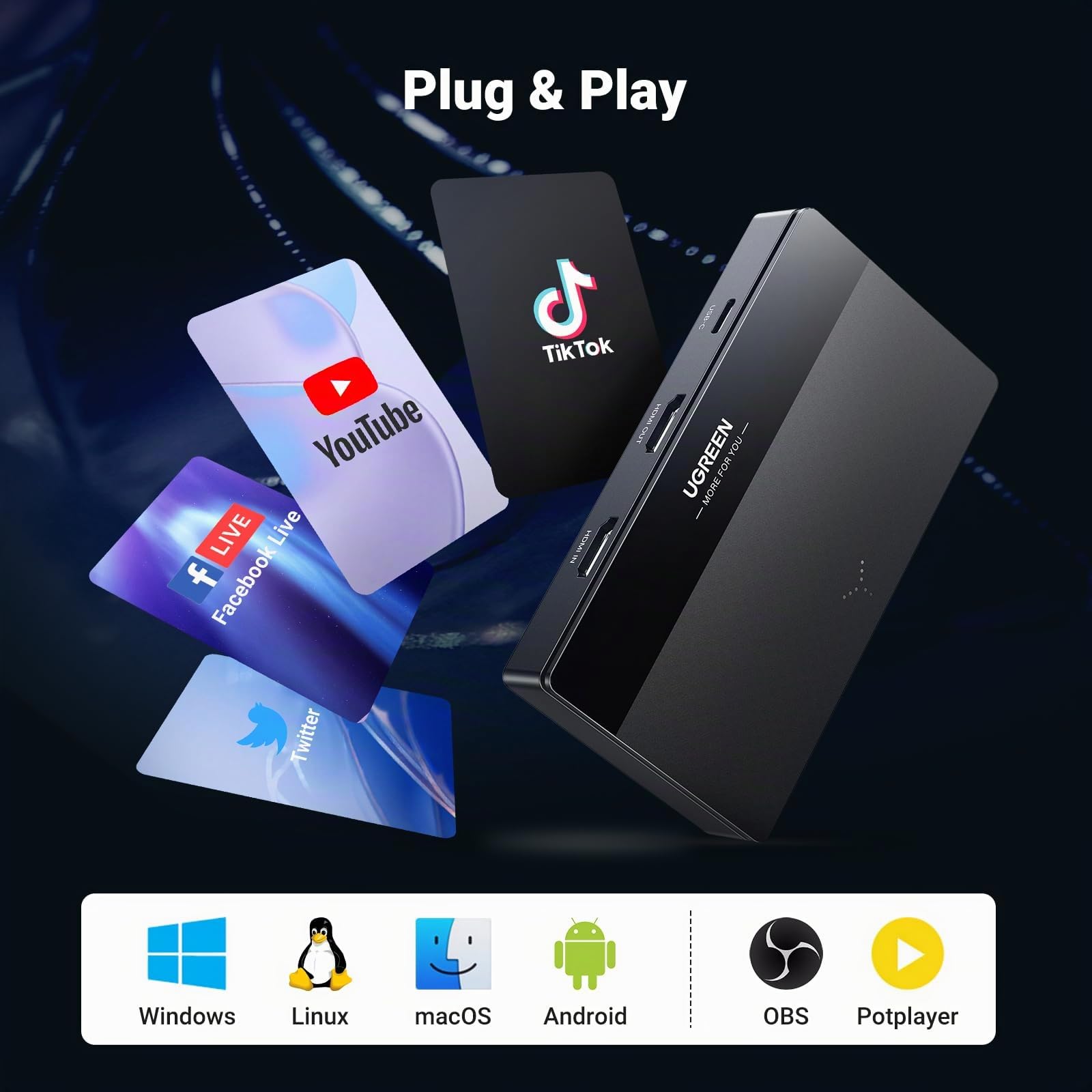 ugreen-scheda-acquisizione-hdmi-usb-c-1080p60-loopout-4k60 image 5