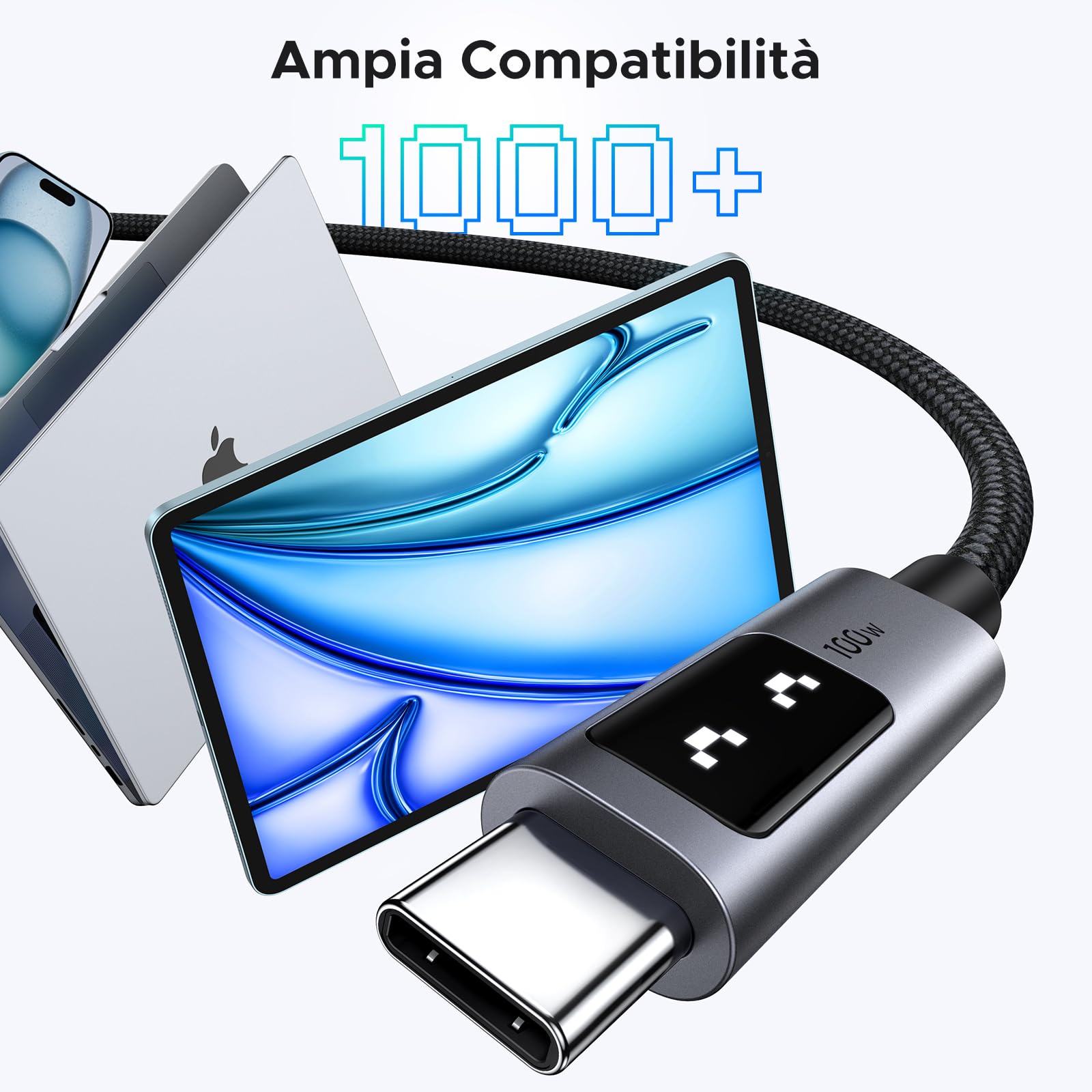 ugreen-uno-cavo-usb-c-a-usb-c-100w-pd-3-0-nylon-intrecciato-1m image 4