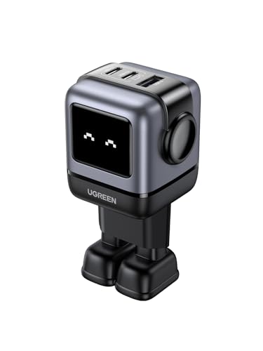 ugreen-uno-robot-caricatore-usb-c-gan-65w-3-porte-con-display-led image 8