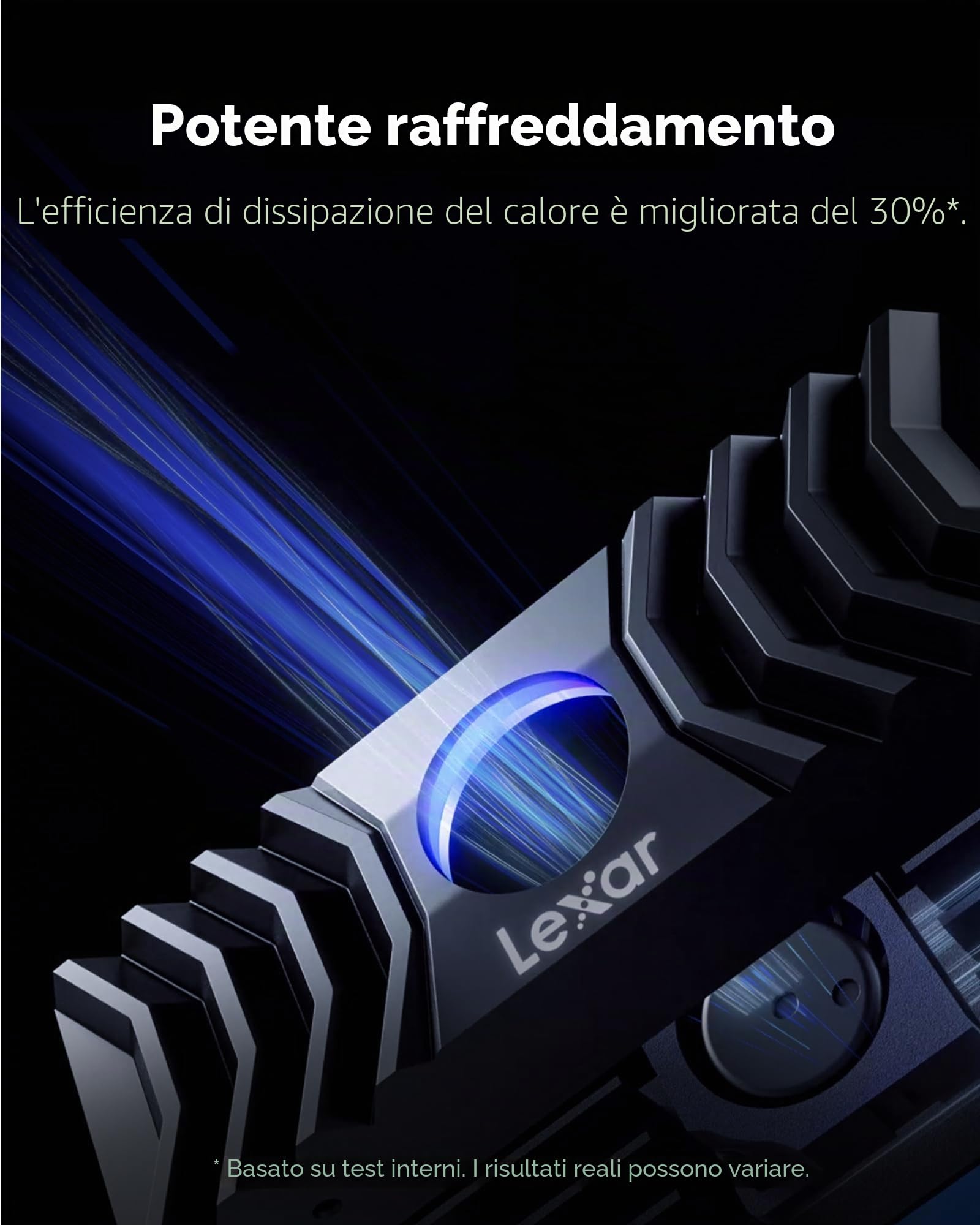 lexar-professional-nm1090-ssd-nvme-pcie-gen5x4-m-2-2280-1tb-con-dissipatore-rgb image 3