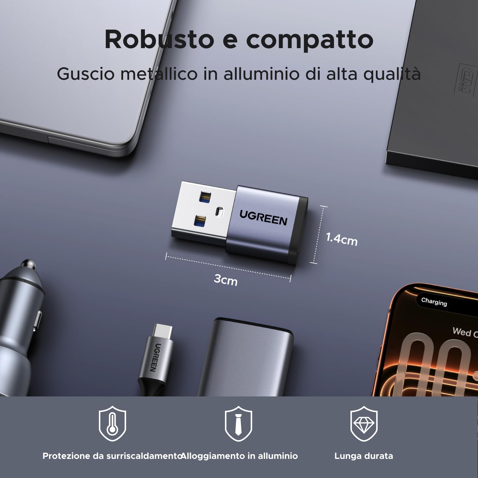 ugreen-adattatore-usb-c-a-usb-a-3-2-10gbps-confezione-da-5-pezzi-in-alluminio image 8