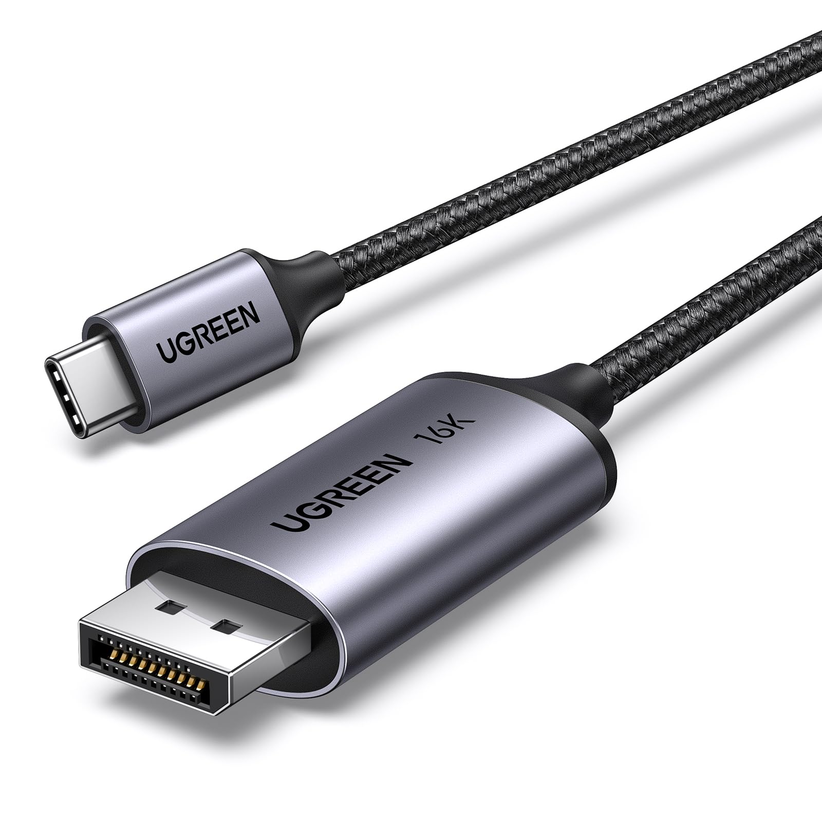 ugreen-cavo-usb-c-a-displayport-2-1-16k-30hz-2-m-thunderbolt-4 image 1