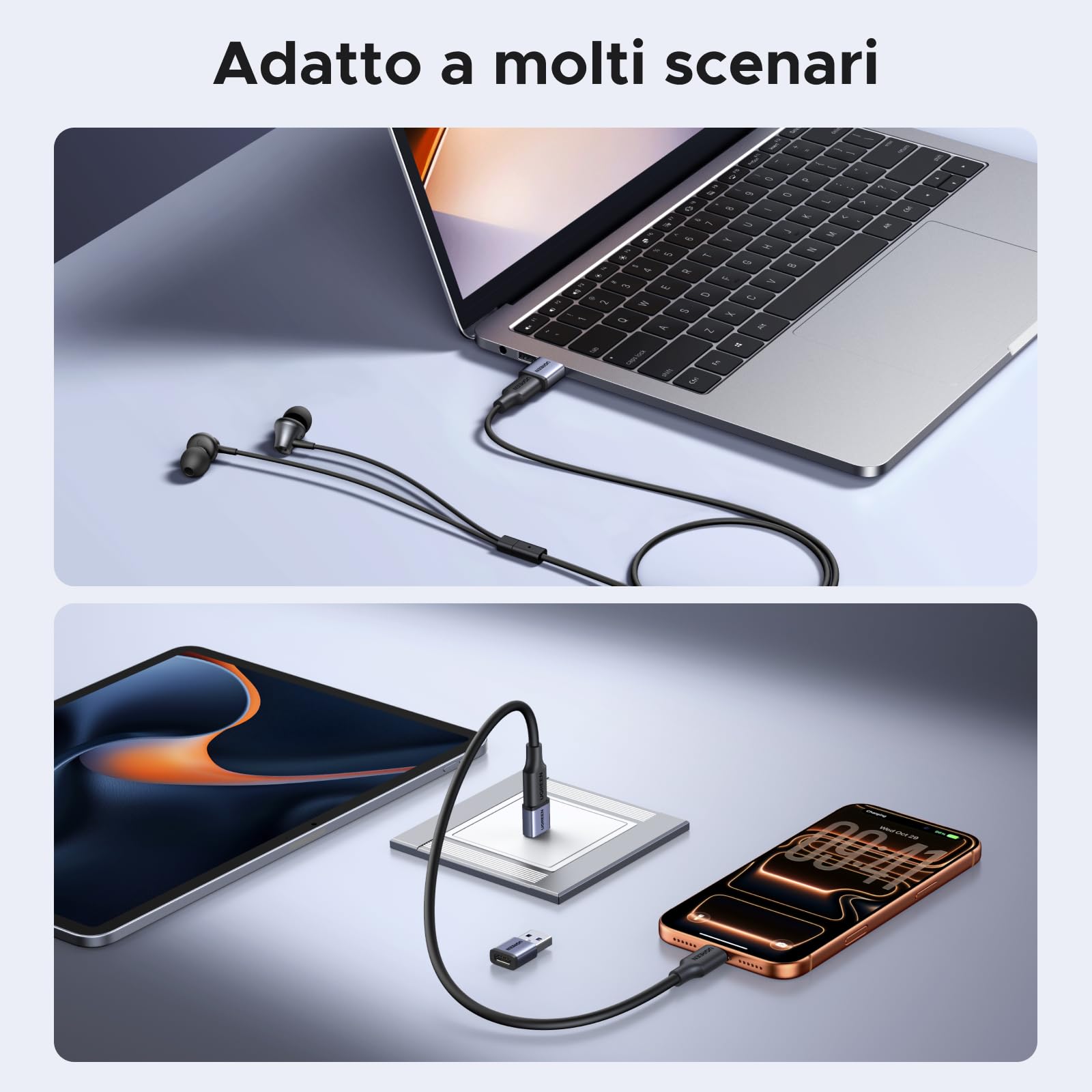 ugreen-adattatore-usb-c-a-usb-a-3-2-10gbps-confezione-da-5-pezzi-in-alluminio image 5