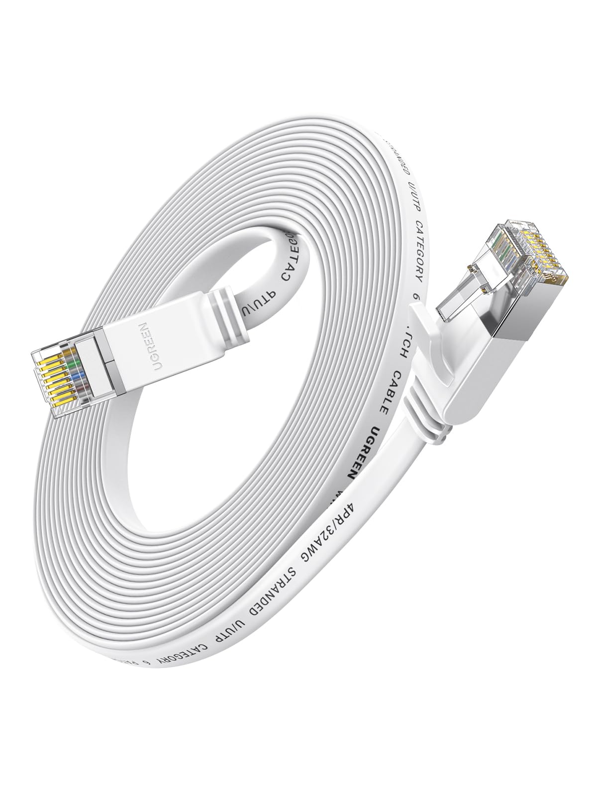 ugreen-cavo-rete-ethernet-cat-6-piatto-rj45-gigabit-1000mbps-10m-rame image 1