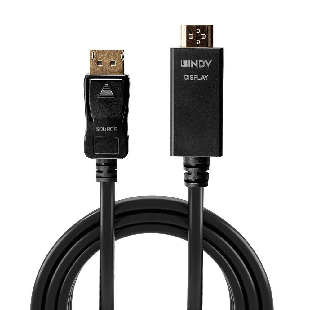 lindy-black-line-cavo-displayport-a-hdmi-1-4-1-metro-4k-30hz image 2