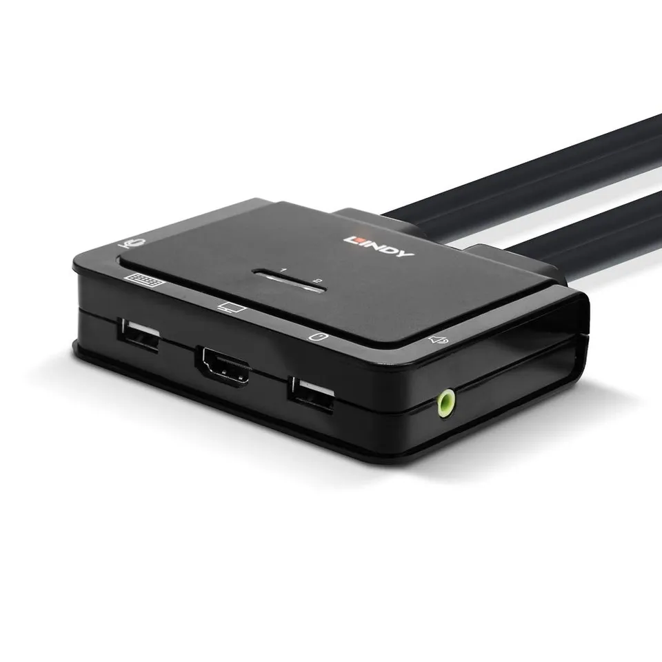 lindy-switch-kvm-hdmi-2-0-usb-2-0-audio-a-2-porte image 1