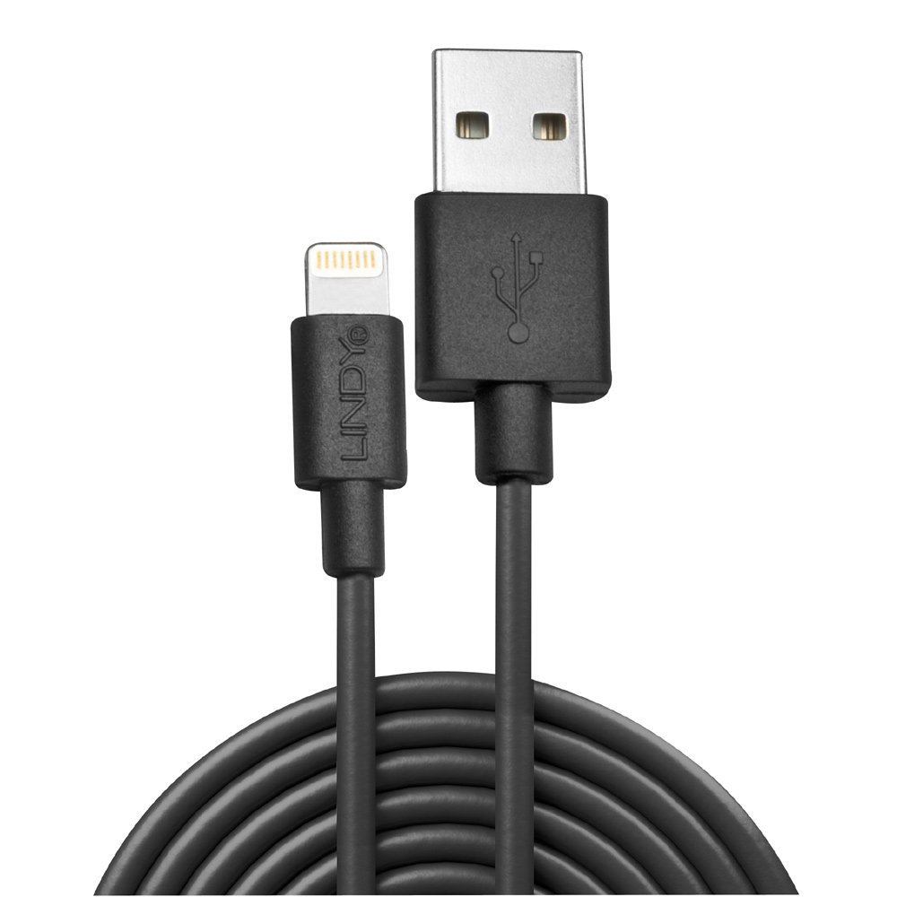 lindy-cavo-usb-lightning-nero-0-5m-ricarica-e-dati image 2