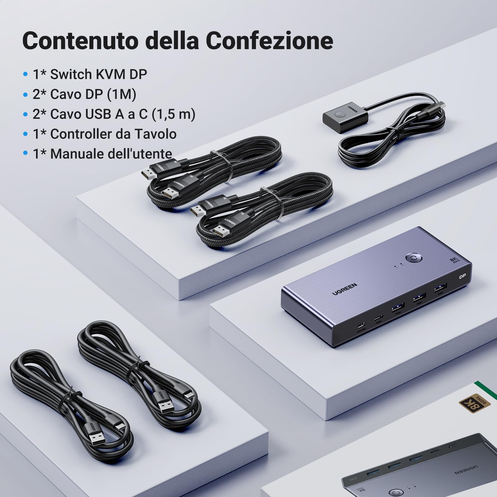 ugreen-switch-kvm-displayport-8k-60hz-2-ingressi-1-uscita image 8
