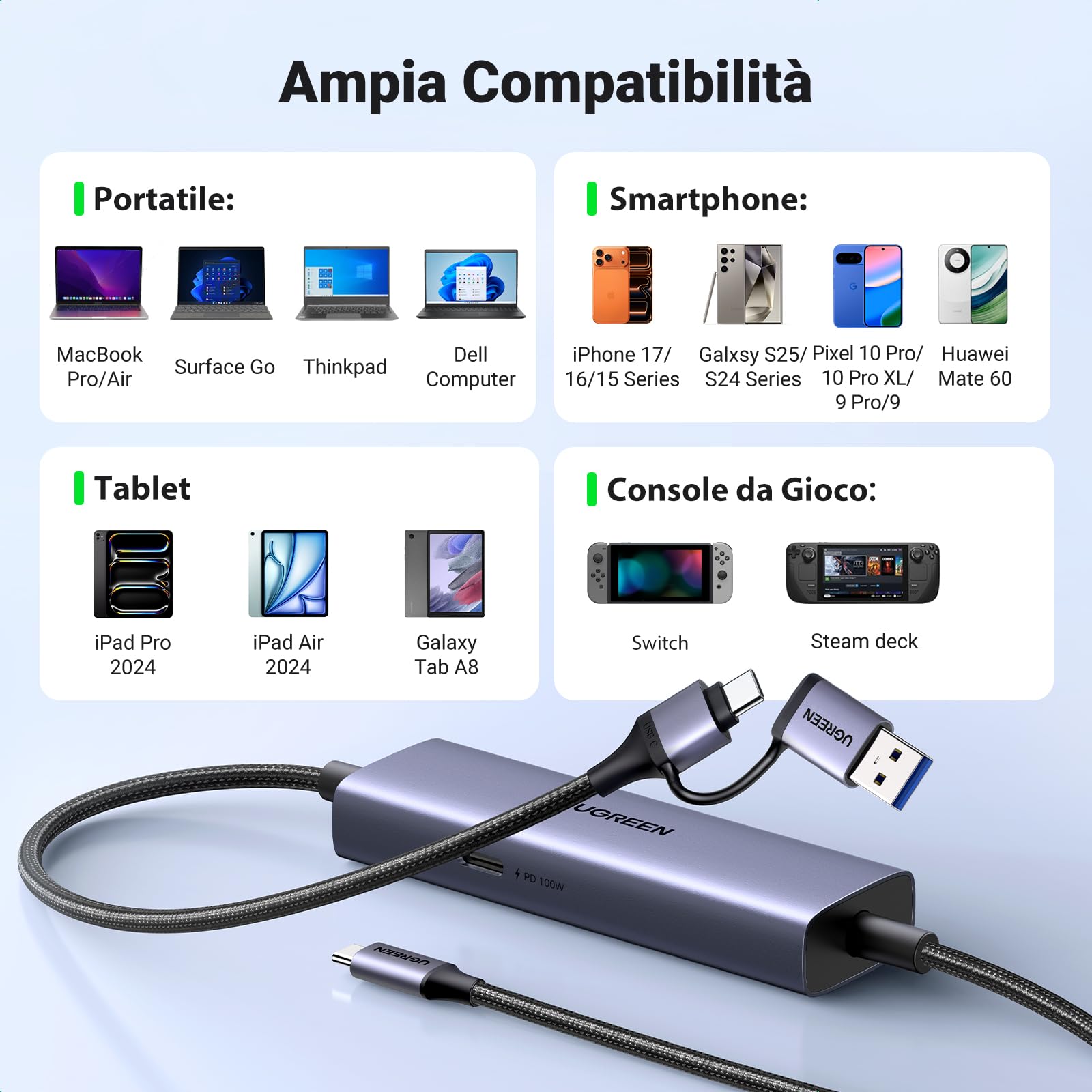 ugreen-scheda-di-acquisizione-video-usb-c-4k-2k-con-ricarica-pd-100w image 7