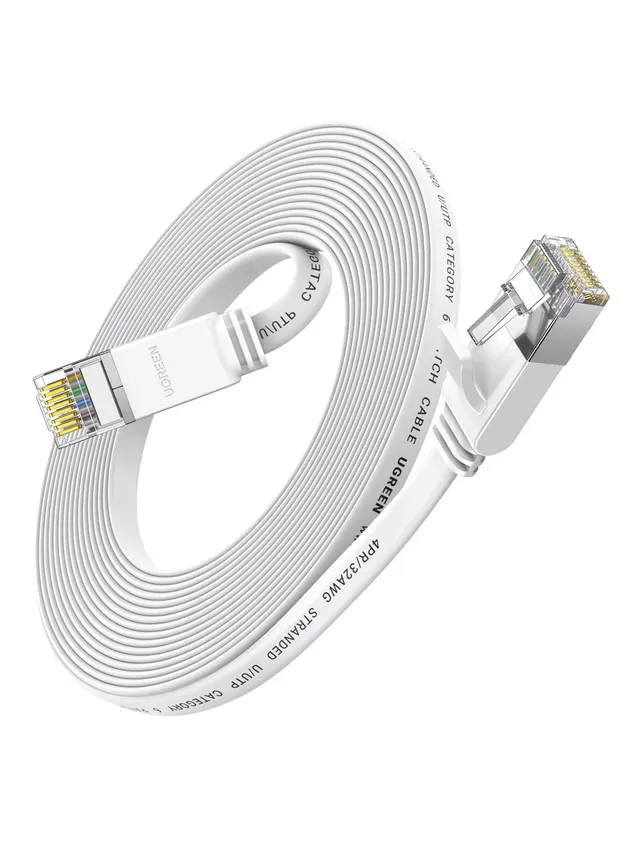 ugreen-cavo-rete-ethernet-cat-6-piatto-rj45-gigabit-1000mbps-10m-rame image 1