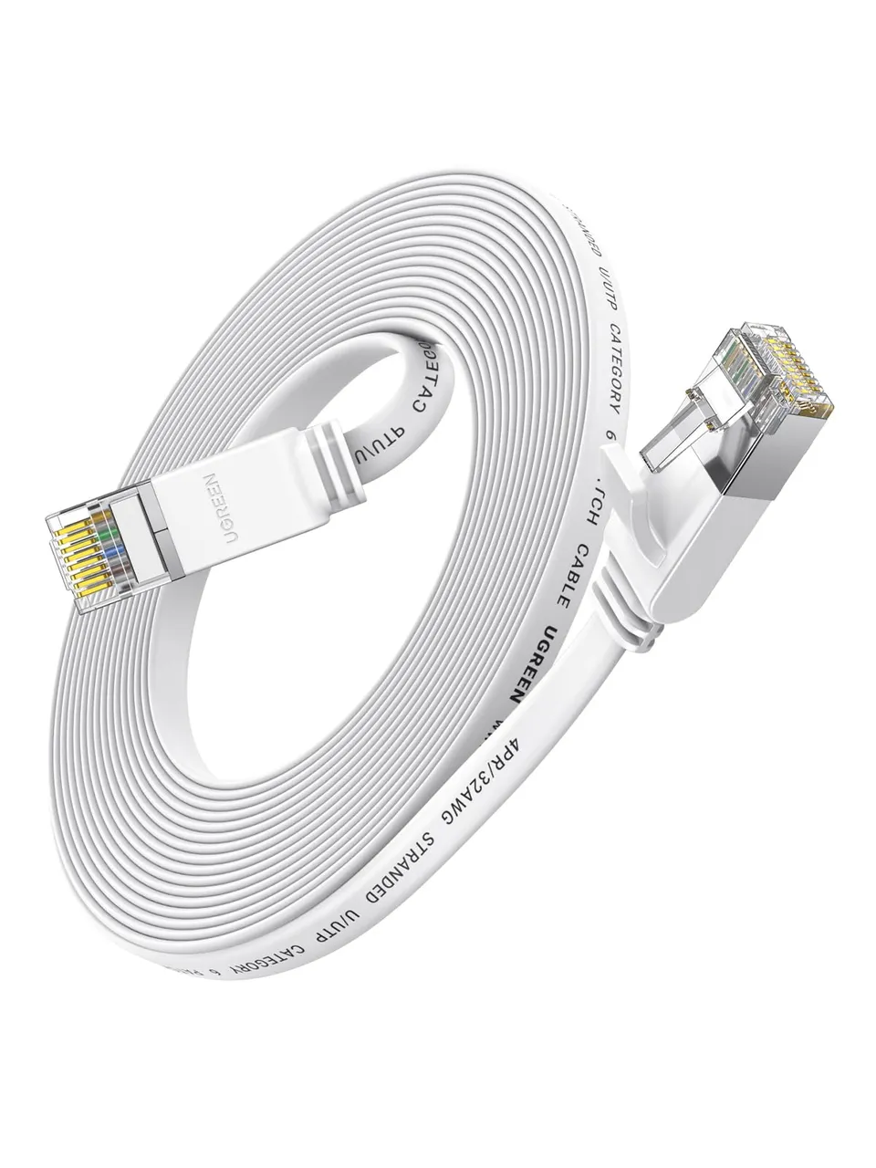 ugreen-cavo-rete-ethernet-cat-6-piatto-rj45-gigabit-1000mbps-10m-rame image 1